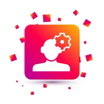 White Solution to the problem in psychology icon isolated on white background Stockillustratie