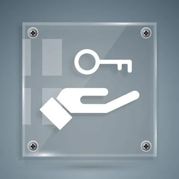 White Solution to the problem in psychology icon isolated on grey background Stock Illustration