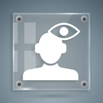 White Solution to the problem in psychology icon isolated on grey background. Stock Illustration