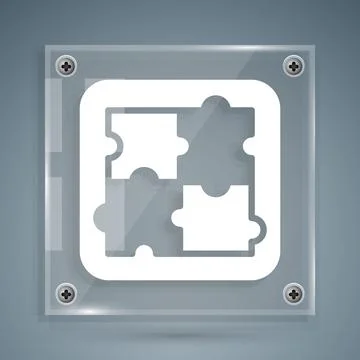 White Solution to the problem in psychology icon isolated on grey background. Stock Illustration