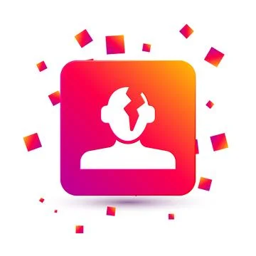 White Solution to the problem in psychology icon isolated on white background Illustrazione stock