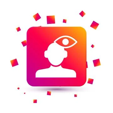 White Solution to the problem in psychology icon isolated on white background 스톡 일러스트