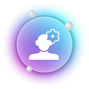 White Solution to the problem in psychology icon isolated on white backgrou.. Stock Illustration