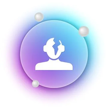 White Solution to the problem in psychology icon isolated on white backgrou.. Illustrazione stock