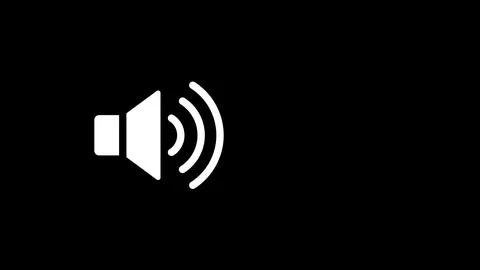 White sound icon on a black background Stock Illustration