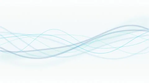 White soundwaves undulate in a seamless loop on a clean background Stock Footage 343324796