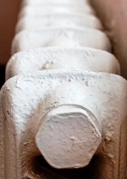 White soviet radiator Stock Photos