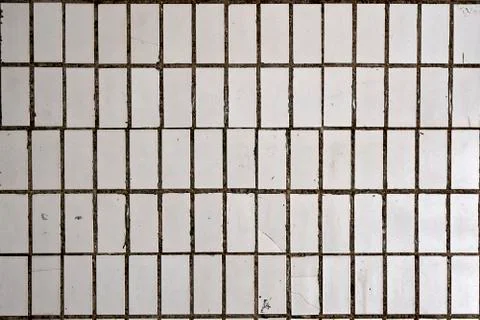 White soviet tiles on the wall Stock Photos