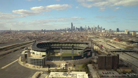 White Sox Stadium - Circle Lower [Aerial] [4K] Stock Footage 105693727