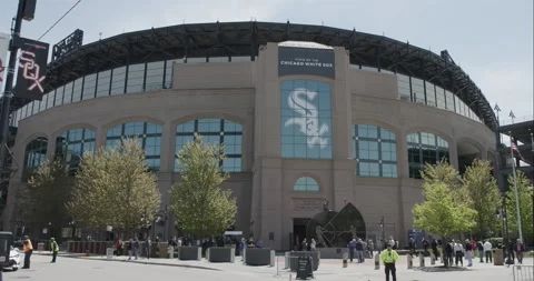White Sox Stadium Guaranteed Rate Field - Live Background Stockbeeldmateriaal 163530991