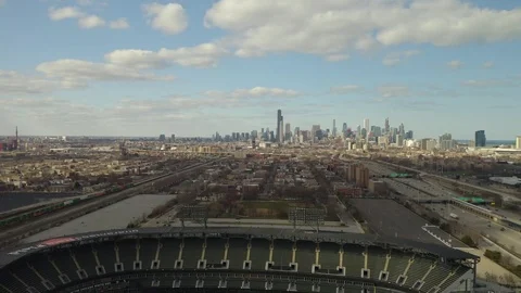 White Sox Stadium - Push In [Aerial] [4K] Stock Footage 105693785