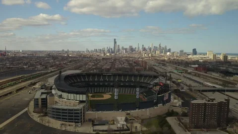White Sox Stadium - Push Out [Aerial] [4K] Stock Footage 105693763