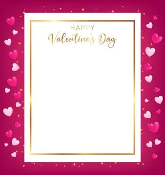 White space board with gold border Illustration