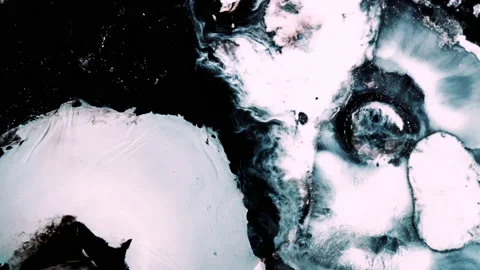 White Space clouds cosmos nebula against black backdrop / liquid ink reaction Stock Footage 139015073