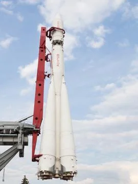 White space rocket Foto stock