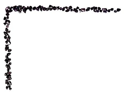 White space for text framed by shining glittering purple lilac gem stones Stock Photos