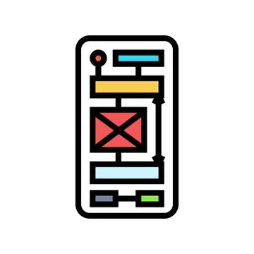 White space ux ui design color icon vector illustration Illustrazione stock