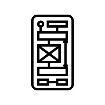 White space ux ui design line icon vector illustration Illustrazione stock