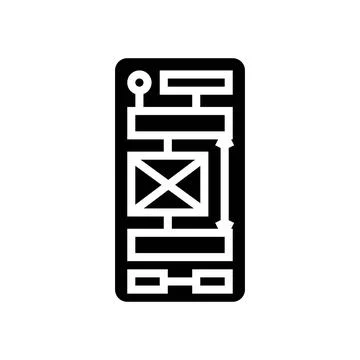 White space ux ui design glyph icon vector illustration Illustrazione stock