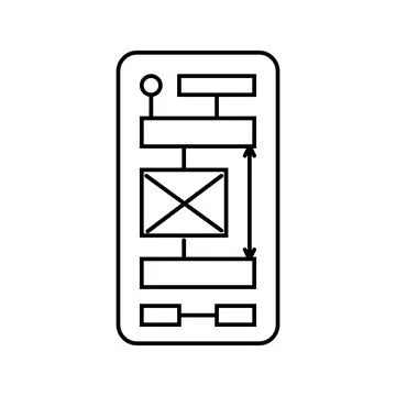 White space ux ui design line icon vector illustration Illustrazione stock