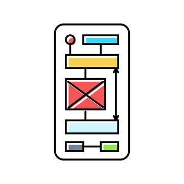 White space ux ui design color icon vector illustration 스톡 일러스트