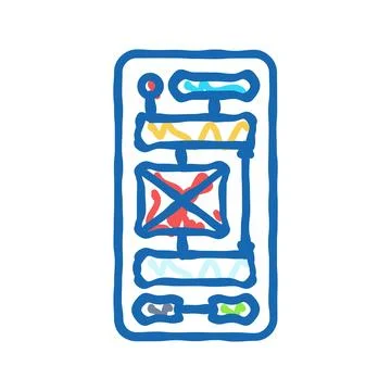White space ux ui design icon doodle illustration Illustrazione stock