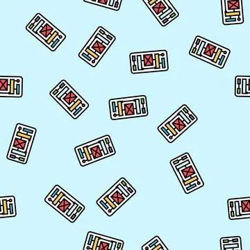 White space ux ui design vector seamless pattern 스톡 일러스트