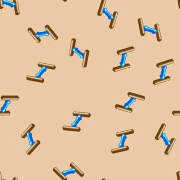 White space ux ui design isometric icon seamless pattern Illustrazione stock
