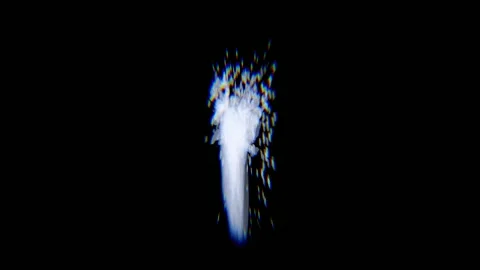 White Spark Particle Vertical Burst Black Background 動画素材 346442759