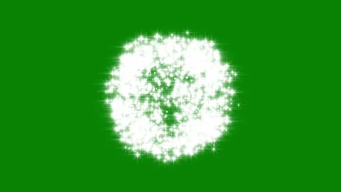 White sparkle particle burst transition effect on green screen 4K Stock-Footage 346241330