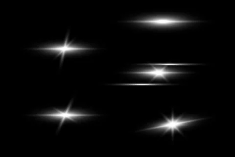 White Sparkles on Black Background Illustrazione stock