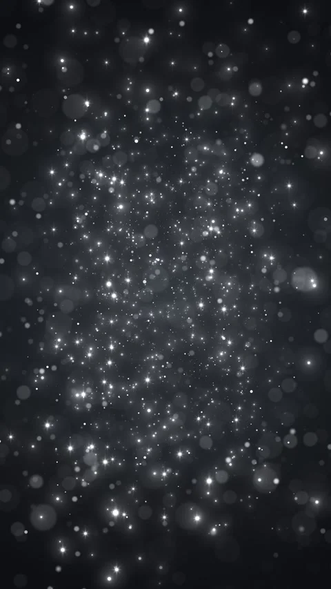 White sparkling glitter light background silver bokeh, floating luminous dust, s Stock Footage 340416901