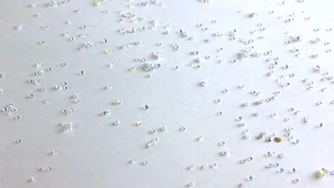 White sparkling rhinestones falling Stock Footage 147290067
