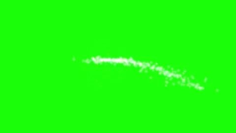 White Sparkling Star Dust Particles on Green Screen Background Stock Footage 330919679