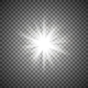 White sparkling star Stock Illustration