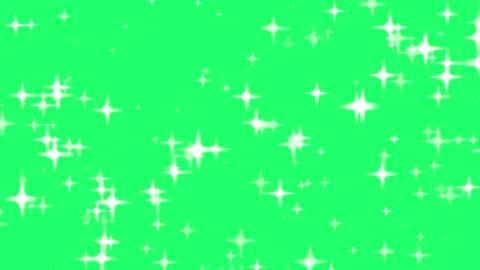 White Sparkling Stars Falling Bouncing fade Green Screen Motion Graphics Overlay Stock Footage 346475460