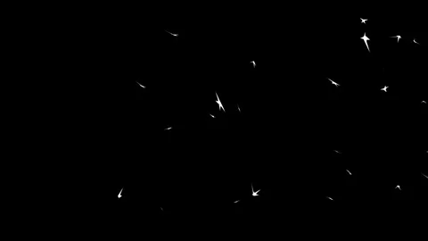 White Sparks Flying Black Background Animation 库存影片 339822987