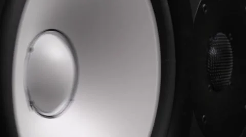 White Speaker Pulsating Stock Footage 66777739