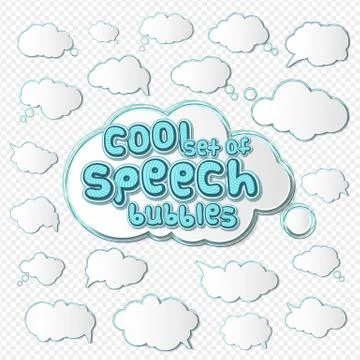 White speech balloons, comics and pop art style Illustrazione stock