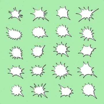 White speech balloons. Set of thought bubbles Illustrazione stock