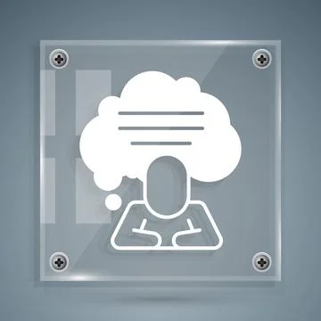 White Speech bubble chat icon isolated on grey background. Message icon Stock Illustration
