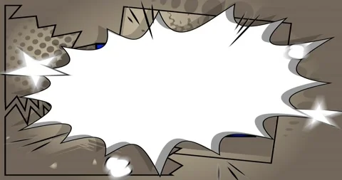 White speech bubble on gray and blue pop art background Stock Footage 172387889