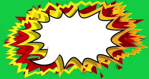 White Speech Bubble on Green Screen Stock Footage 166254728