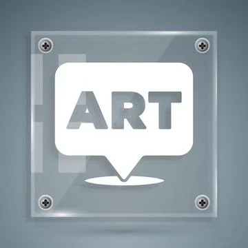 White Speech bubble with text art icon isolated on grey background. Message icon Stock Illustration