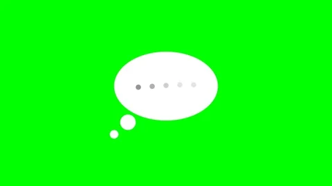 White speech bubble with typing indicator on green screen 4K Vídeo Stock 339029598