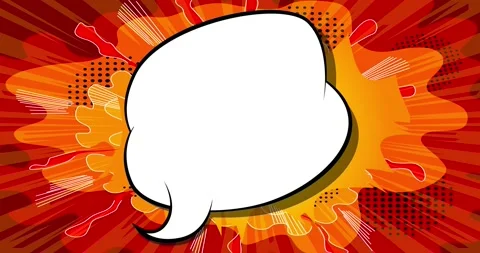 White Speech Bubble on yellow Backdrop from Green Screen Stock Footage 168303720