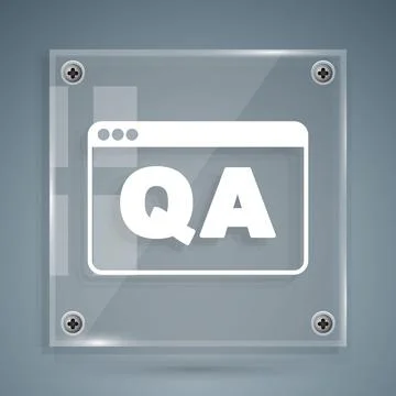White Speech bubbles with Question and Answer icon isolated on grey background Illustrazione stock