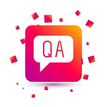 White Speech bubbles with Question and Answer icon isolated on white background Illustrazione stock