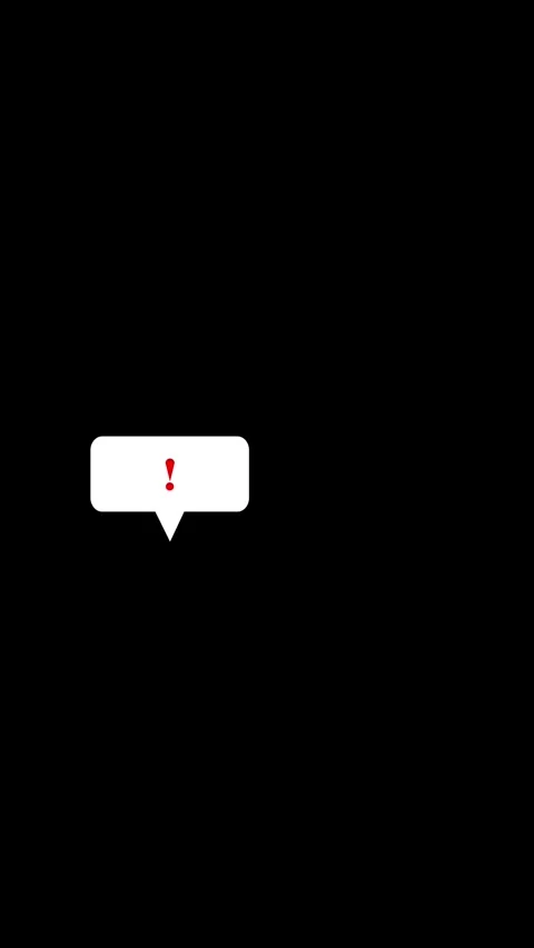 White Speech Button with Red Exclamation Mark on ALERT text Black Backgroun.. 스톡 동영상 337459196