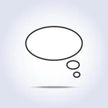 White speech thoughts bubbles icon Stock Illustration